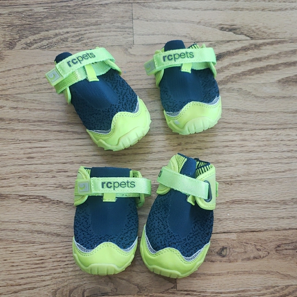 (2.5) RC Pets Neon Large Dog Boots Outdoor Waterproof Protective Snow Rain Walk